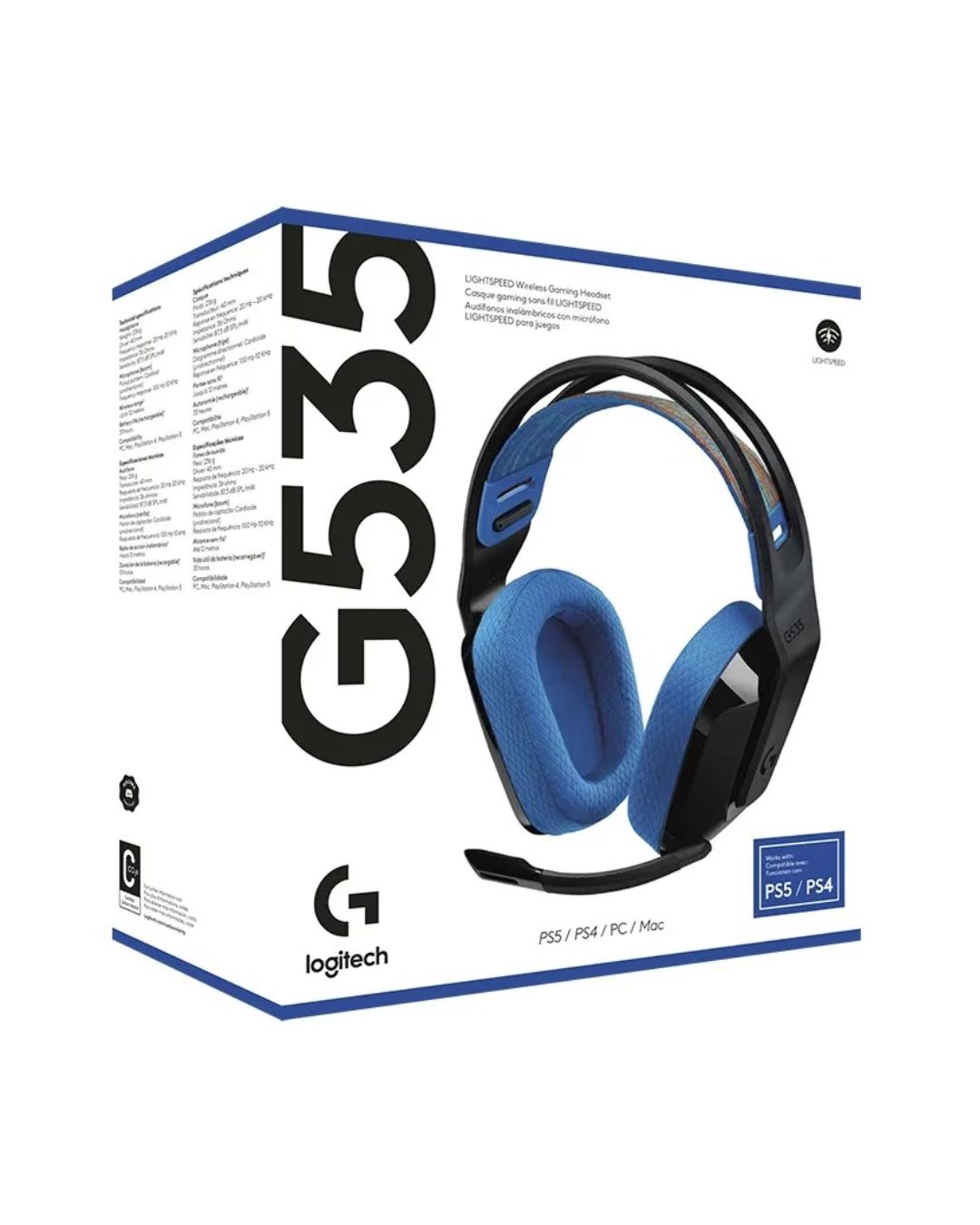 Auricular Wir c/Micrófono Logitech G535 Black PC/PS4/PS5/MAC