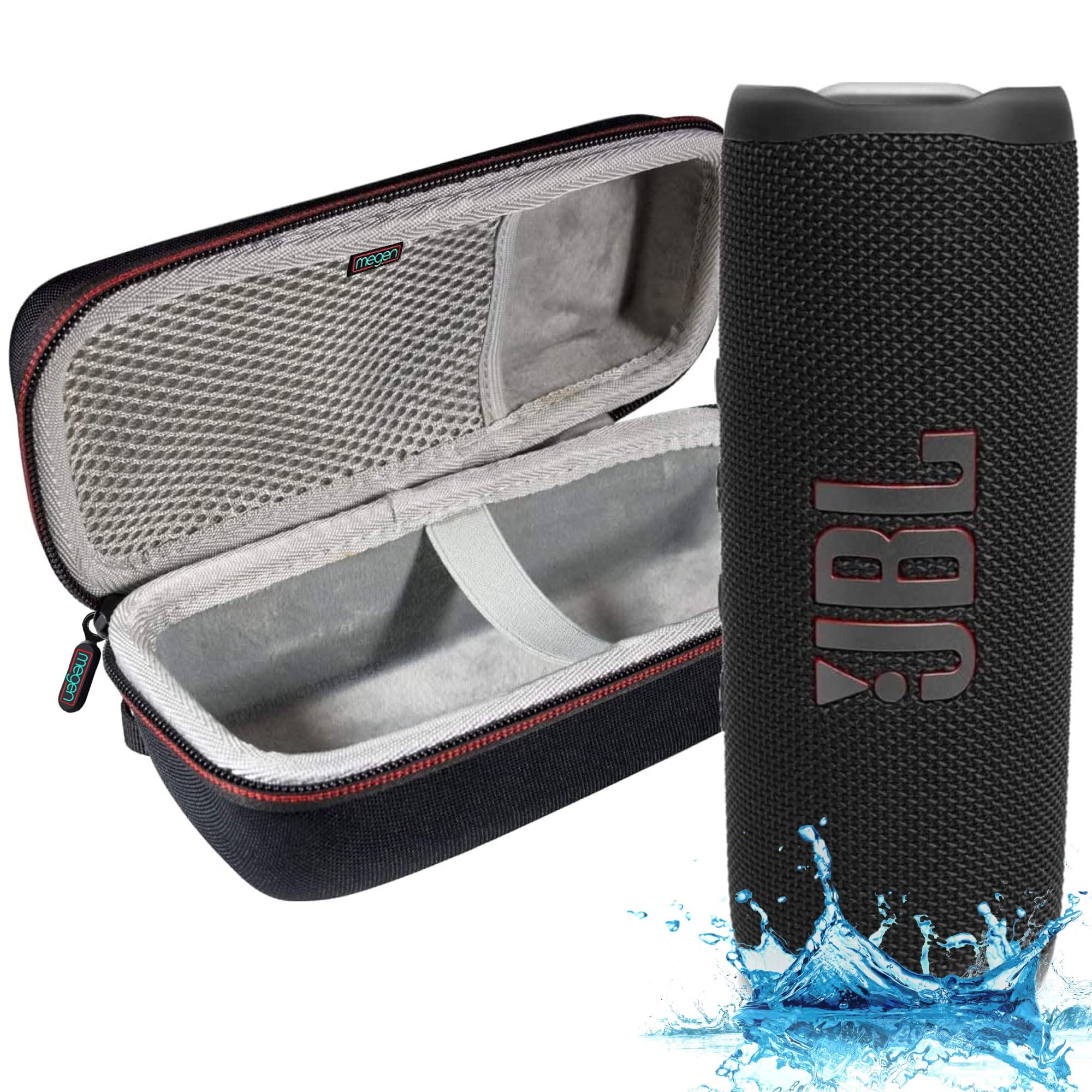 Custodia In Nylon 600D Per JBL Flip 6 – Su Misura, Leggera, Con Rete Laterale Per Audio E Tracolla