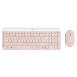 Teclado y Mouse Logitech MK470 Inalámbrico Rosa claro