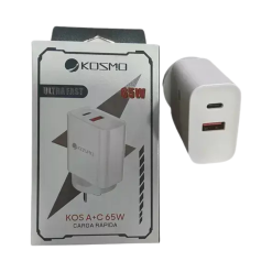 Cargador USB+C Kosmo 65W carga rápida