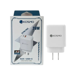 Cargador USB+C Kosmo 20W carga rápida